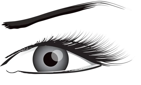 Ilustração dos olhos em preto e branco — Fotografia de Stock
