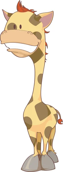 Felice cartone animato Giraffa — Vettoriale Stock