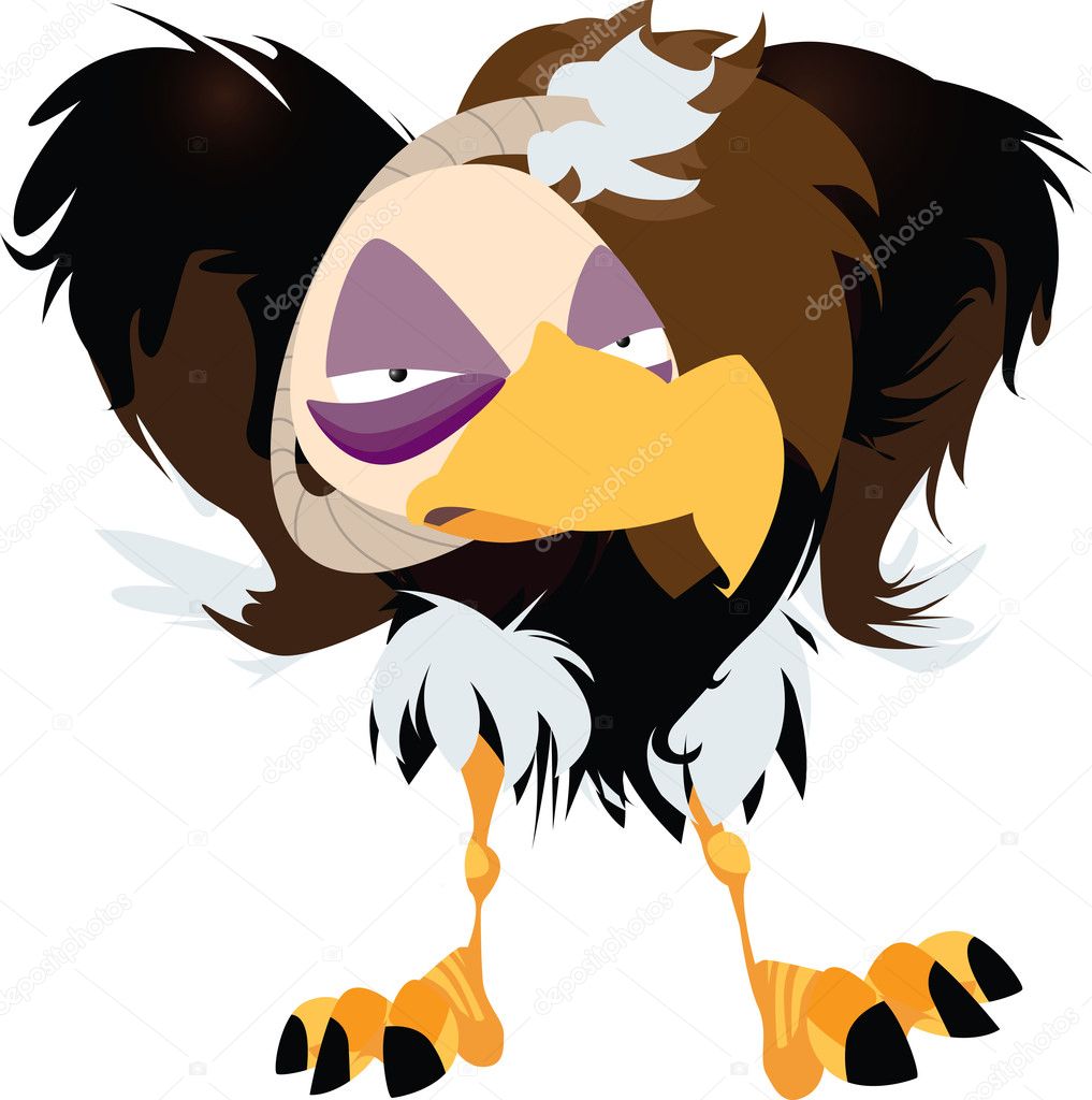 Grumpy Vulture Illustration