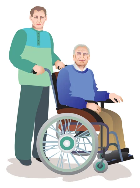 Care of invalids older persons — Stock Photo, Image