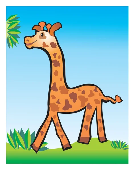 Dibujo infantil jirafa —  Fotos de Stock