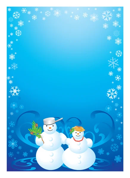Marco muñeco de nieve — Foto de Stock