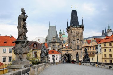 Prague charles bridge clipart