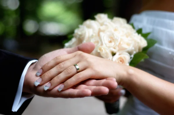 Wedding hand bouquet — Stock Photo, Image