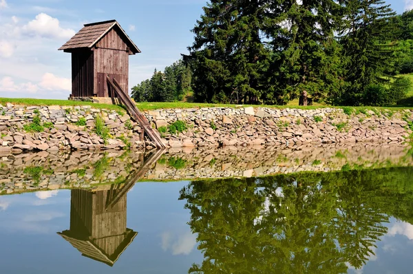 stock image Lake Ottergrund in Banska Stiavnica, Slovakia