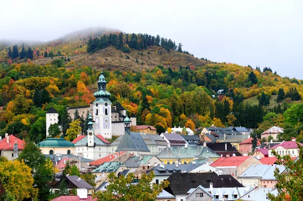 Herfst in banska stiavnica, Slowakije unesco — Stockfoto