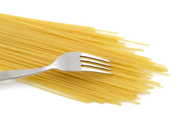 Espaguetis y tenedor —  Fotos de Stock
