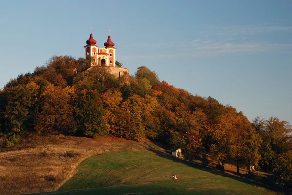 Φθινόπωρο Γολγοθά στα Κρίσταλ stiavnica, Σλοβακία — Φωτογραφία Αρχείου