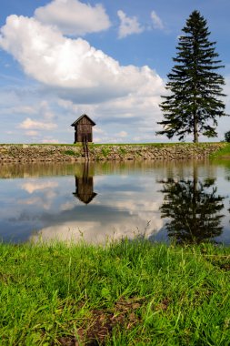 Lake ottergrund, banska stiavnica - yansıma, Slovakya