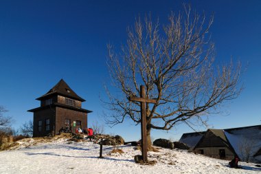 Tower on top Sitno, district Banska Stiavnica, Slovakia clipart