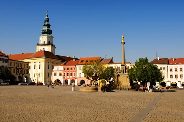 在这座历史名城的克罗梅日什，捷克共和国广场 — 图库照片