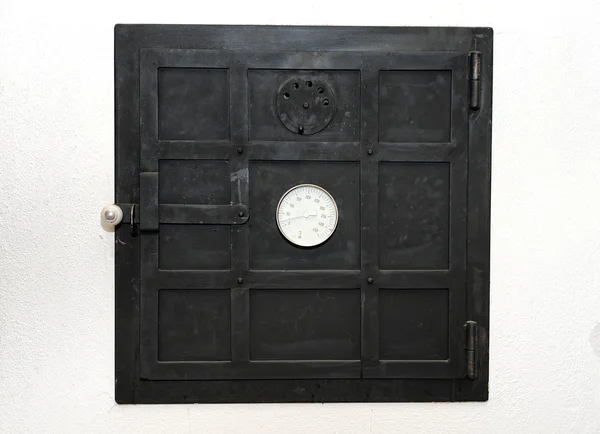 Metal door on the furnace — Stock Photo, Image