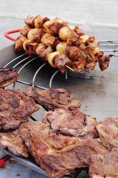 Pečené a shish kebab — Stock fotografie