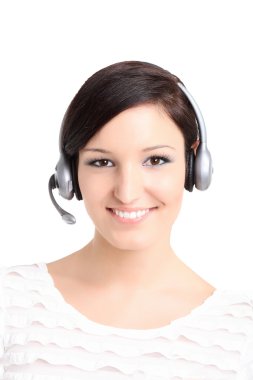 bir destek teknisyeni kadın portresi