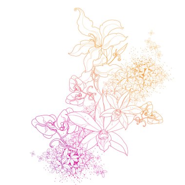 Vector floral background clipart