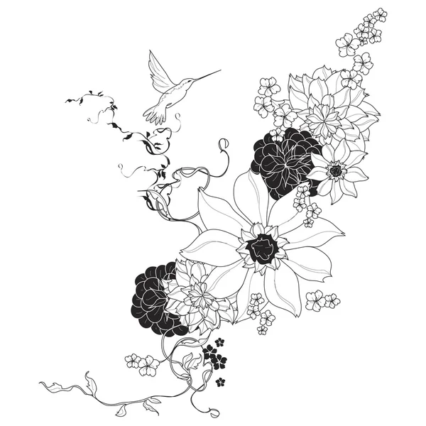 Fondo floral vectorial — Archivo Imágenes Vectoriales
