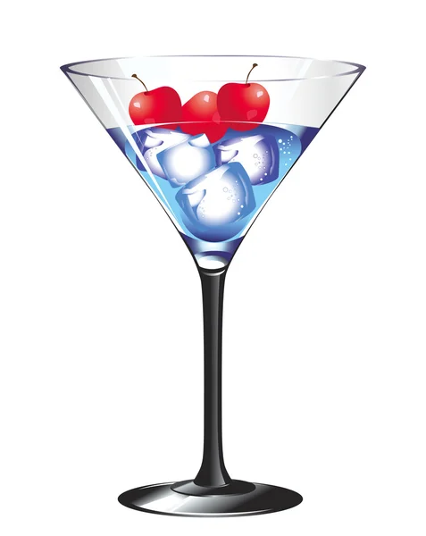 Blauw curacao cocktail — Stockvector