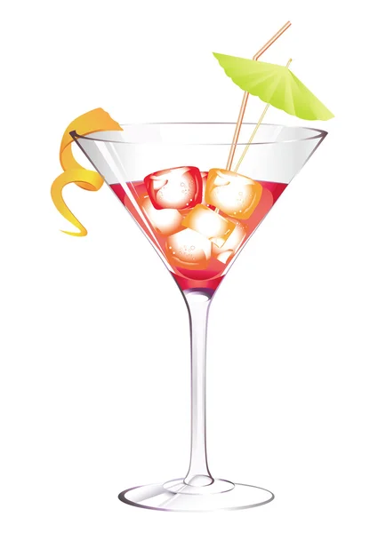 Cosmopolitan cocktail drink. — Stock Vector
