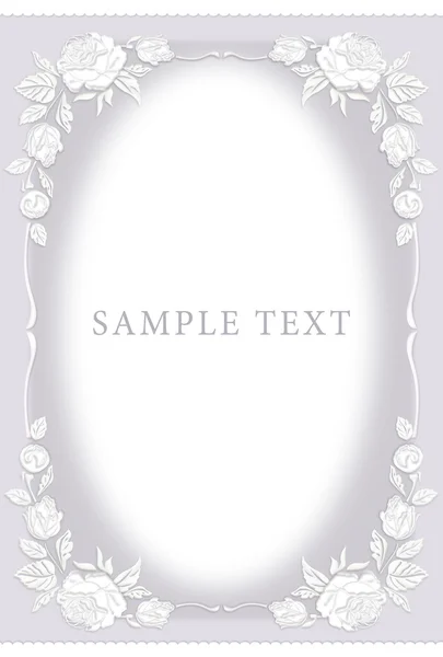 Wedding invitation, frame rose — Stock Photo, Image