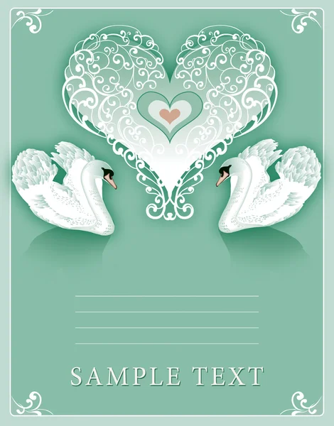Wedding swans — Stock Photo, Image