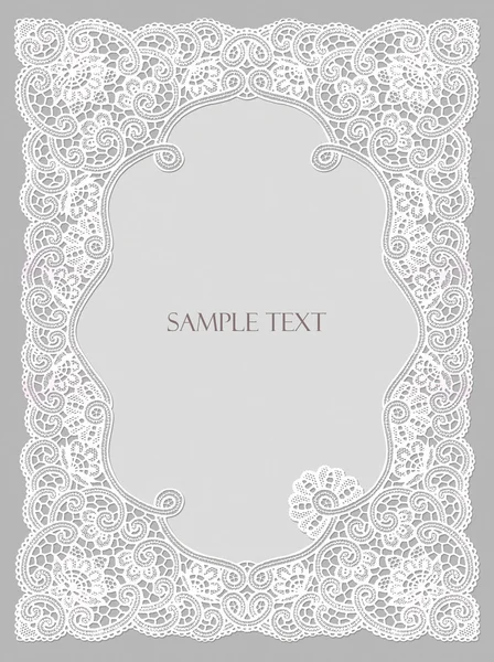 Bruiloft uitnodiging, frame lace — Stockfoto