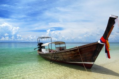 Tayland deniz üzerinde tekne