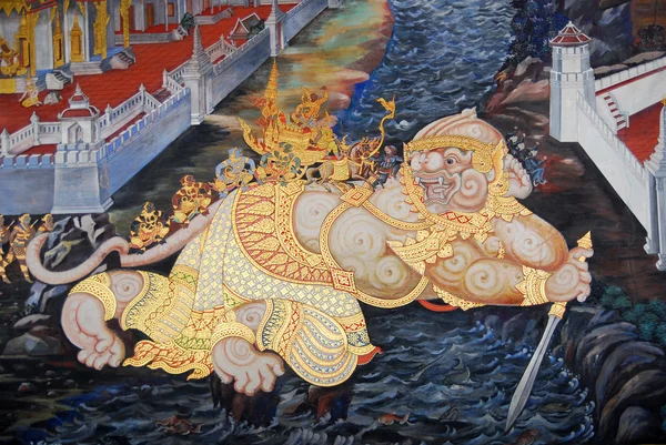 Традиционная тайская живопись — стоковое фото
