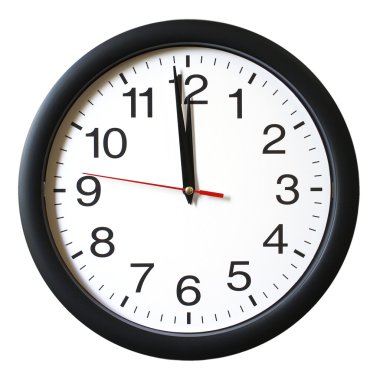 One Minute to 12 oclock clipart