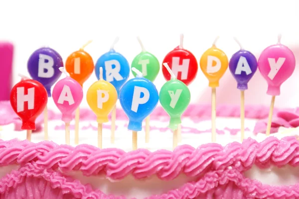 Happy Birthday Candles — Stock Photo, Image