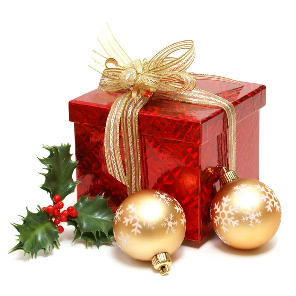 Krabice vánoční dárek — Stock fotografie