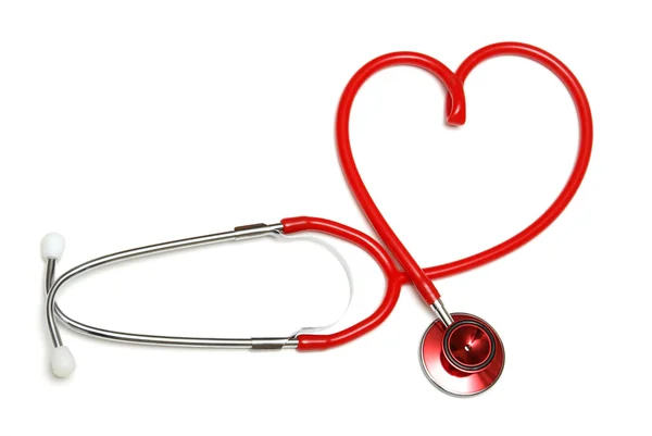 Srdce ve tvaru stetoskop — Stock fotografie