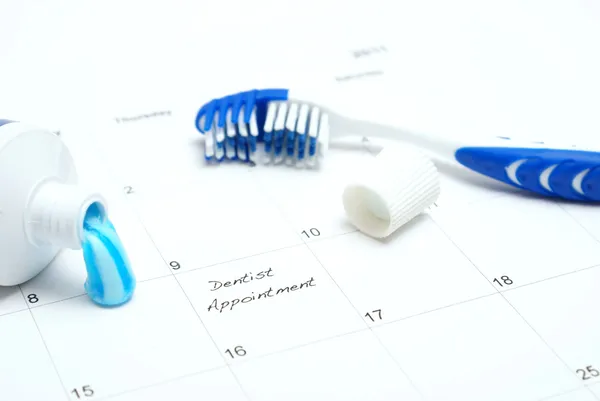 Dentysta wyznaczenie przypomnienie — Zdjęcie stockowe