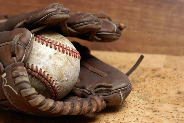 Baseball és kesztyű — Stock Fotó
