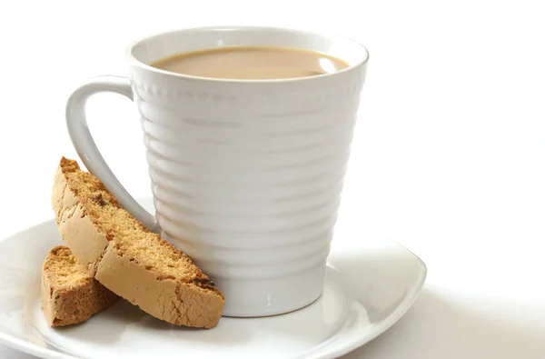 Kávé és a biscotti — Stock Fotó