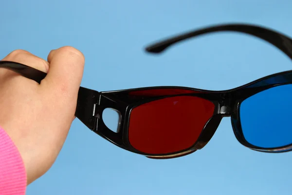 Holding 3D Glasses — Stock Photo, Image