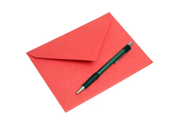 Kırmızı zarf — Stok fotoğraf