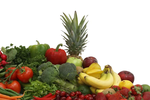 Аранжування фруктів та овочів — стокове фото