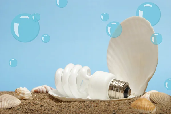 Ocean Pearl Lightbulb — Stock Photo, Image