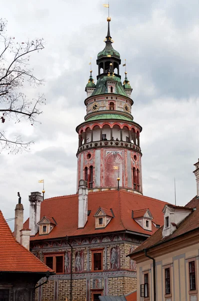 Castle Tower in Cesky Krumlov — Stock Photo, Image