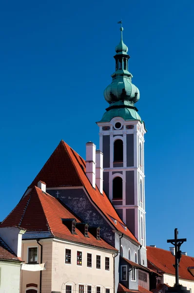 Kerk in cesky krumlov — Stockfoto