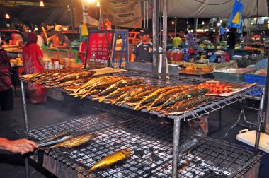 Cheap Market in Bandar Seri Begawan, the Capital of Brunei. clipart