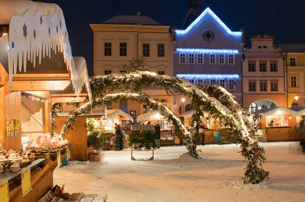 Різдвяний ярмарок у Litomerice, Чеська Республіка — стокове фото