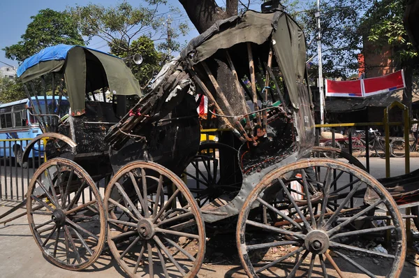 Старий рикші — стокове фото