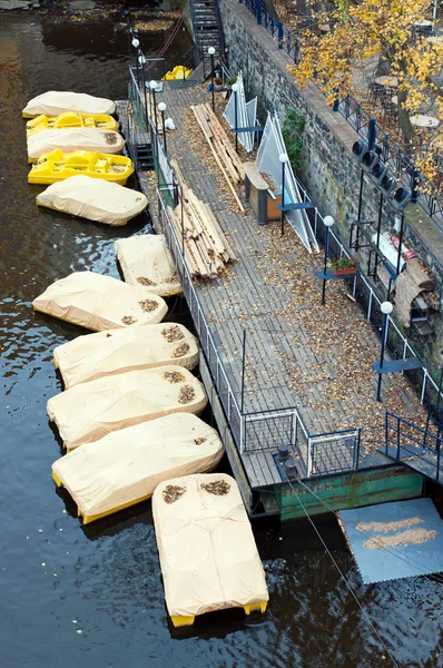 stock image Pedal Boats in Prague