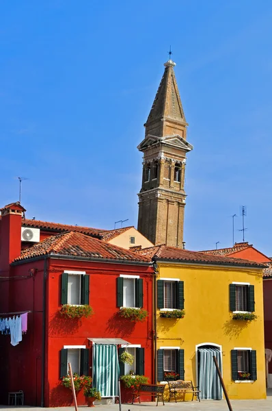 Krzywa Wieża Burano — Zdjęcie stockowe