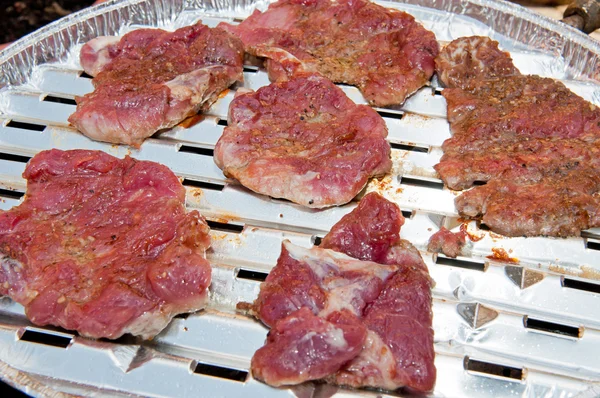Carne no churrasco — Fotografia de Stock