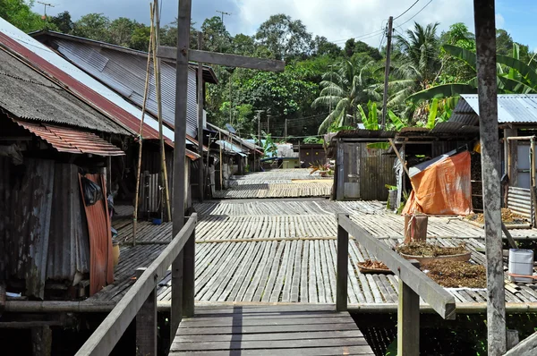 Casa dos Caçadores de Cabeças Bornéu — Fotografia de Stock