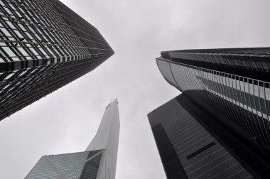 Skyscrapers in Smoggy Hong Kong clipart