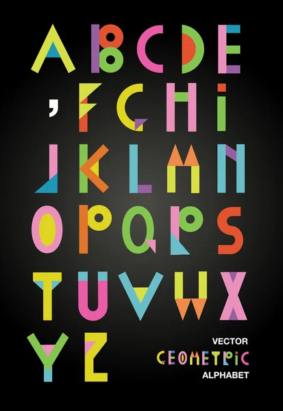 stock vector Vector geometric alphabet.