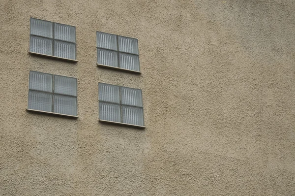 The windows on the wall — Stock Photo, Image